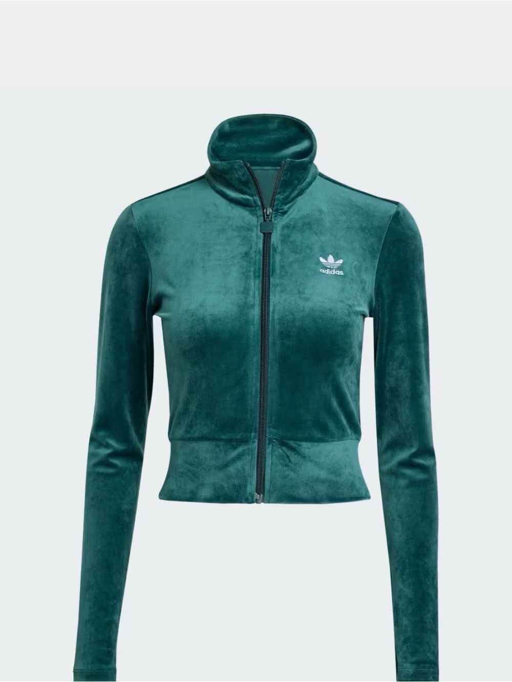 adidas ESSENTIALS VELVET FITTED TRACK TOP